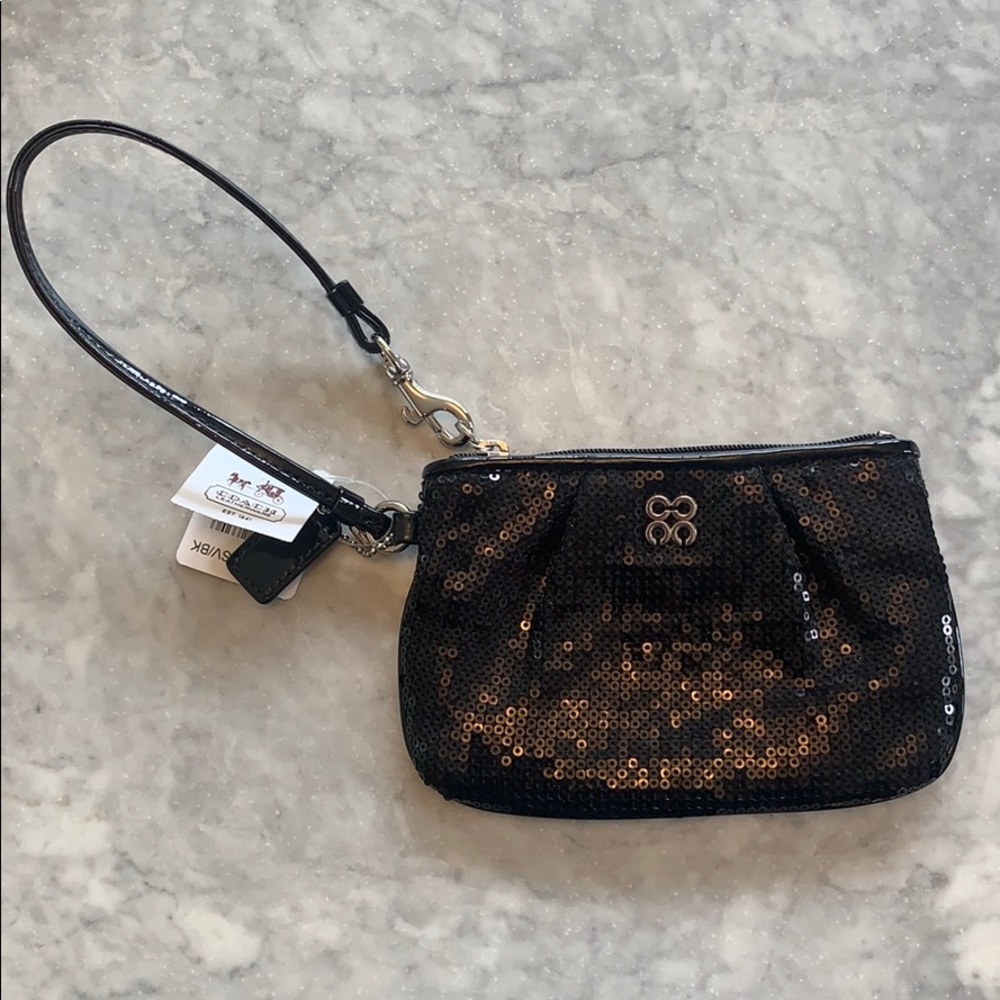 Special Edition Sequined Coach Wristlet NWT